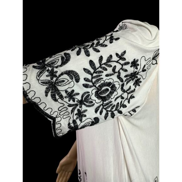 Liv Los Angeles Women's Size XL Blouse Boho Peasant Embroidered 4 Way Stretch - Picture 2 of 10